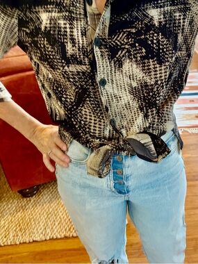 Drapers & Damons Black and Beige Blouse